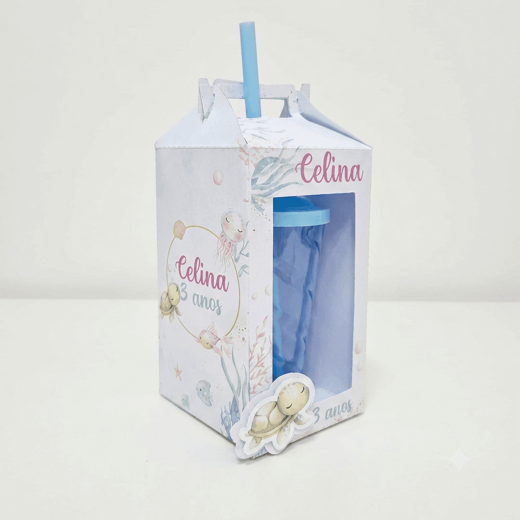 Caixa para copo canudo
