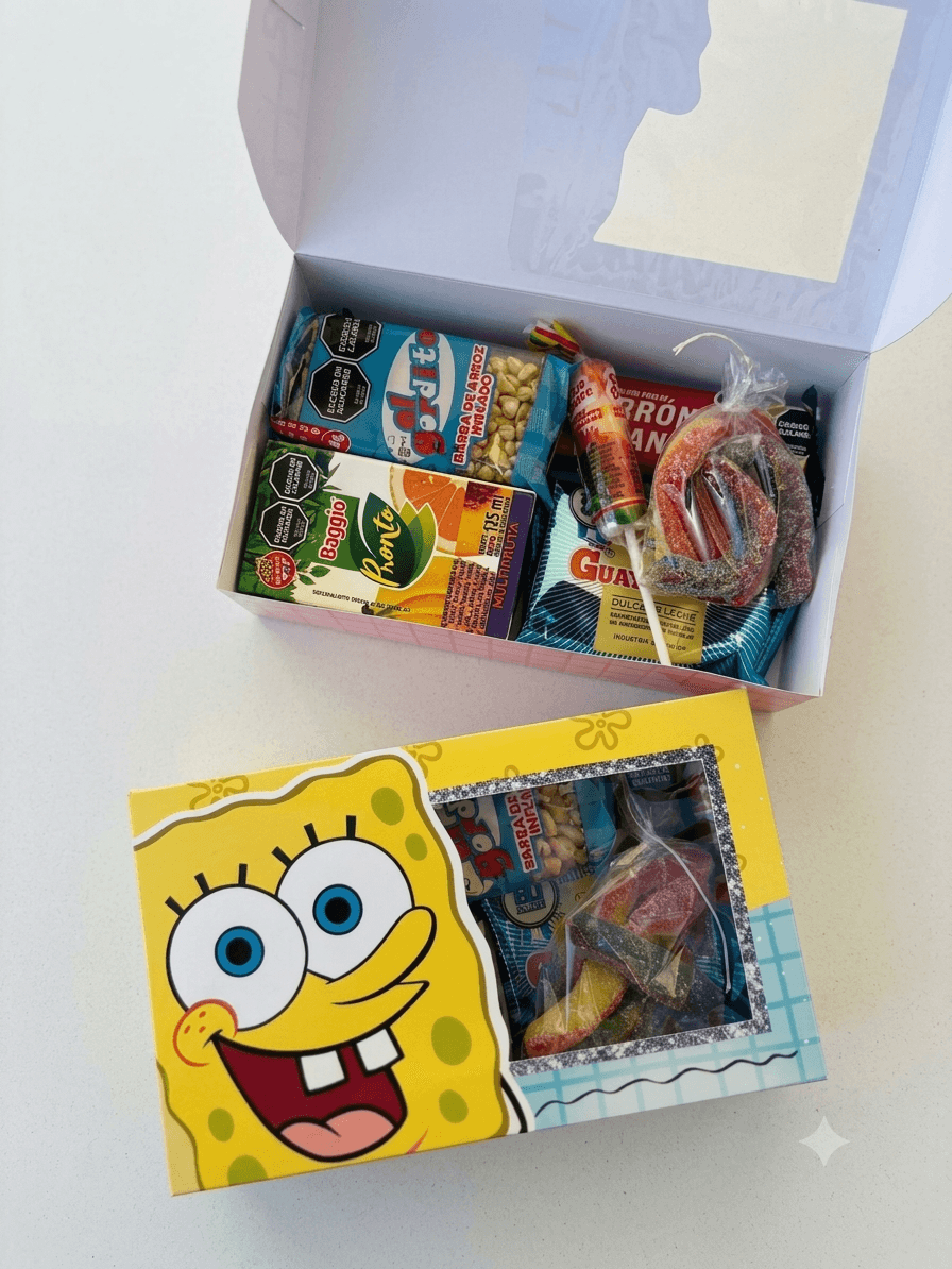 Caixa para doces aberta