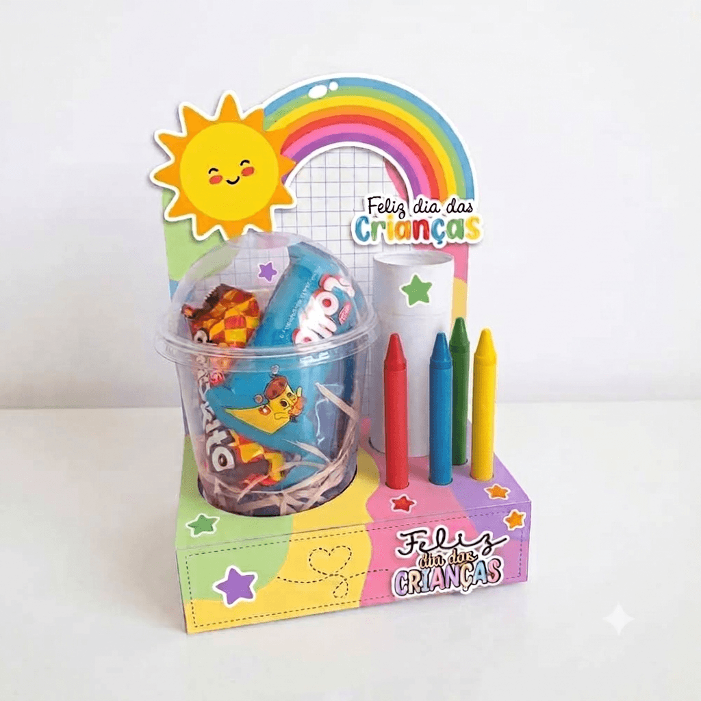 Kit colorir com copo bolha
