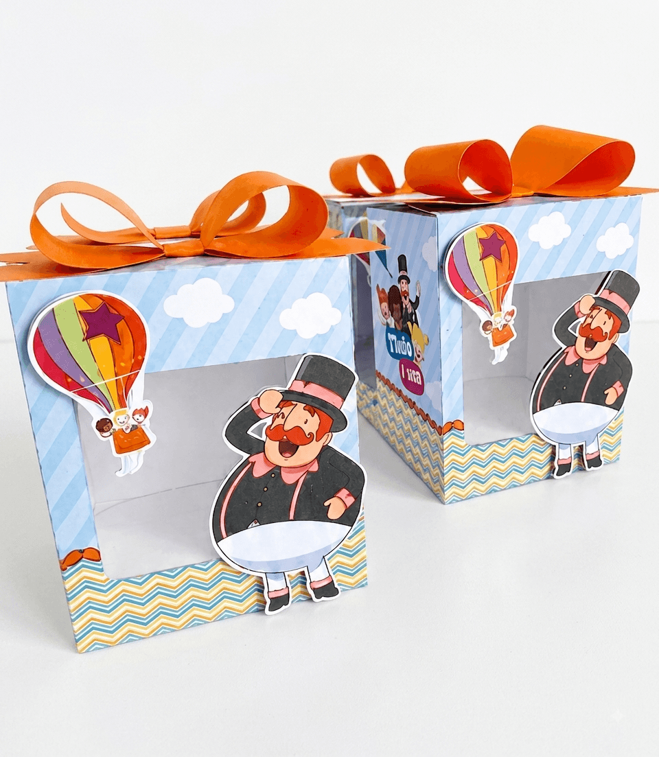 Caixa cubo com acetado