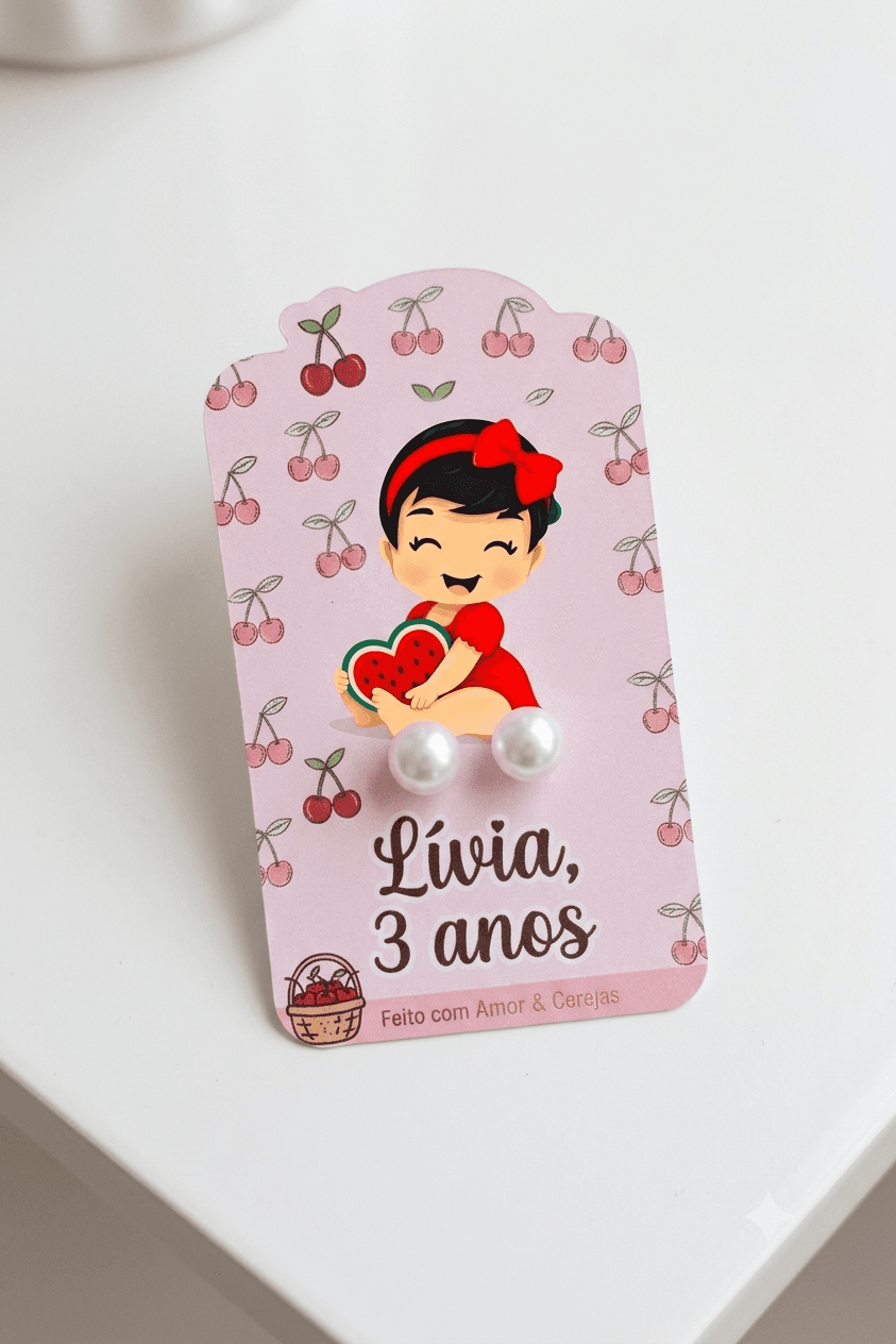 Cartãozinho com brincos